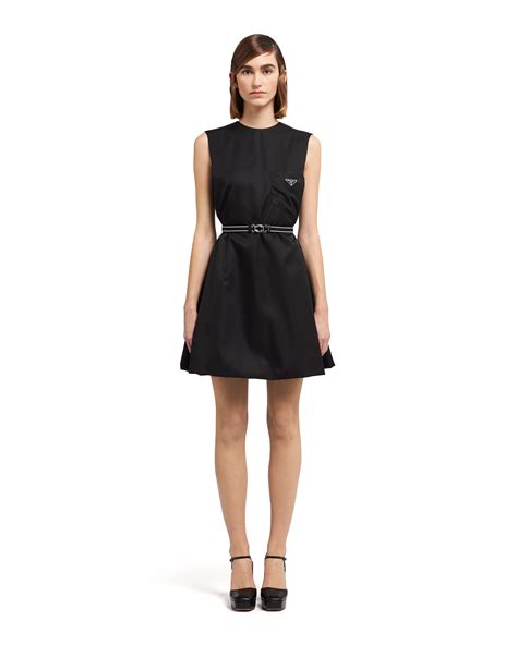 prada nylon scoop neck dress|Prada nylon off shoulder top.